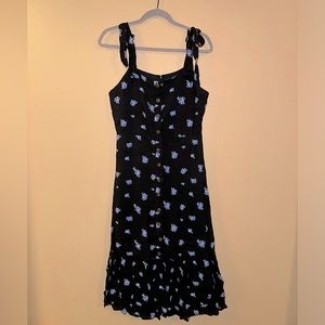 Adorable black and blue summer or spring sleeveless dress